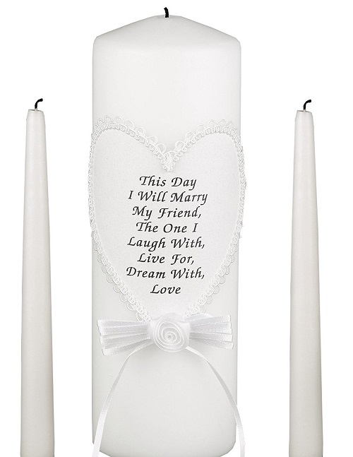 Hortense B. Hewitt Wedding Unity Candle Set