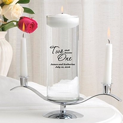 Personalized Floating Wedding Unity Candle