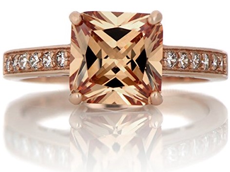 Emitations.com Rose Goldtone Engagement Ring