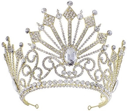Fumud Vintage Rhinestone Bridal Tiara Crystal Crowns