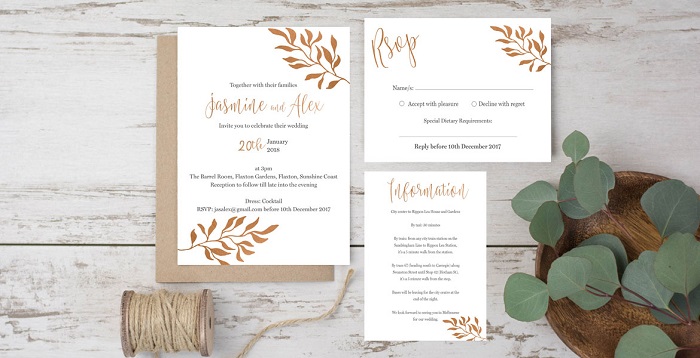 birchcraft wedding invitations favors bridal disclaimer page